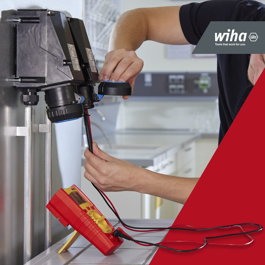 Wiha Digital Multimeter up to 600 V AC, CAT IV with 2X AAA Batteries I with LCD Display (45218)