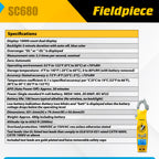 Fieldpiece SC680 Clamp Meter - Wireless Power Multitester for HVACR Professionals - AC/DC Swivel Clamp Meter with Dual Display - HVAC Tools