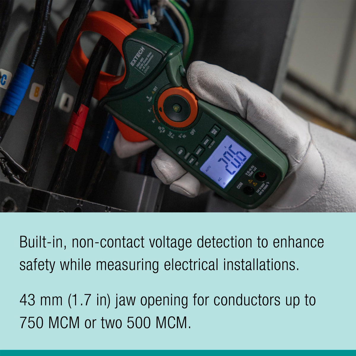 Extech EX840A 1000A True RMS AC/DC Clamp Meter with IR Thermometer