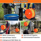 Water Level Meter for Wells & Boreholes, 30m Steel Tape Groundwater Measurement, 0.6/0.98 Inch Probe Diameter, Fixed Probe for Reservoirs & Pipes