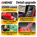 Thermal Imaging Multimeter 240×240 IR Resolution 96×96 IR Sensor-20°C~150°C Temperature Range,2.4" TFT Display or Repair(AR02)