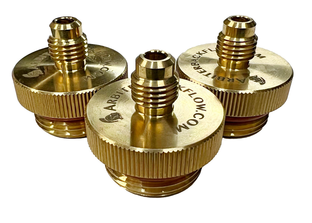 Arbiter Backflow Quick Connect Test Fittings (Brass, Complete Set of 9 Fittings in a Holder)