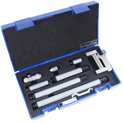 Accusize Industrial Tools 2-24'' by 0.001'' Resolution Inside Micrometer Set, 3011-5051