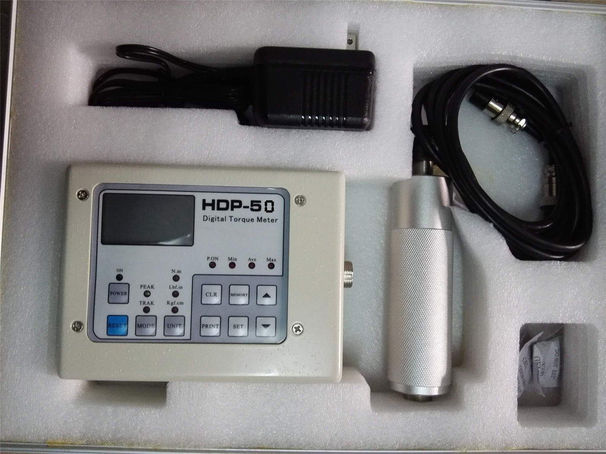 Split Type Handheld Digital Electric Torque Meter Tester HDP-50 Torsion Wrench Screw Tester, KGf.cm: 0.5~50.0, N.m: 0.05~5.00, lbf.in: 0.5～45.0 for Screwdriver