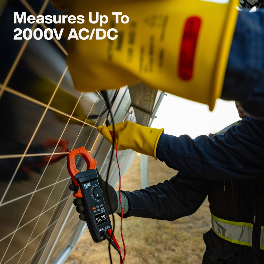 Klein Tools CL910 Digital Clamp Meter, 2000A AC/DC Auto Ranging & Worklight