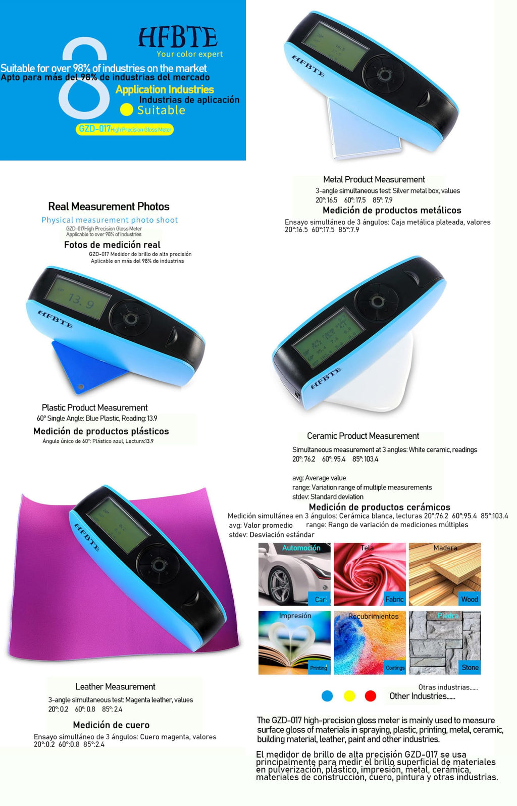 Tri-Angle 20 60 85 Degree Gloss Meter Glossmeter with 350000 Data Storage PC Software Paints Coating Marble Tester