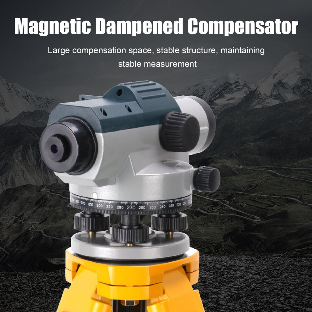 32x optical level boost survey tool with magnetic damped compensator for accurate measurement in harsh environments IP54 aluminum alloy body