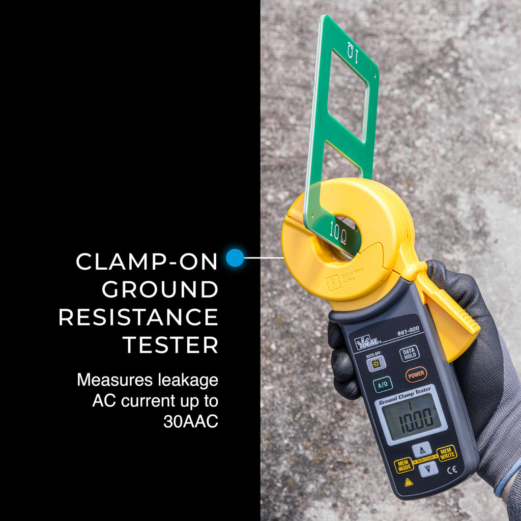 Ideal Electrical Ground Resistance Clamp Meter, Digital Auto-Ranging