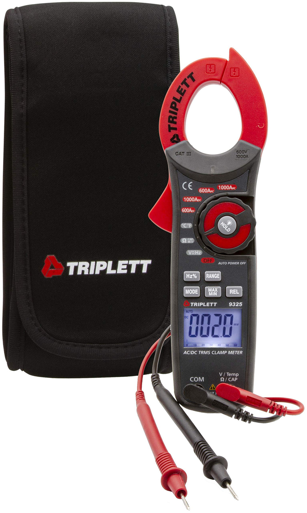 Triplett 9325 Clamp-On Digital AC/DC Meter with NIST Calibration