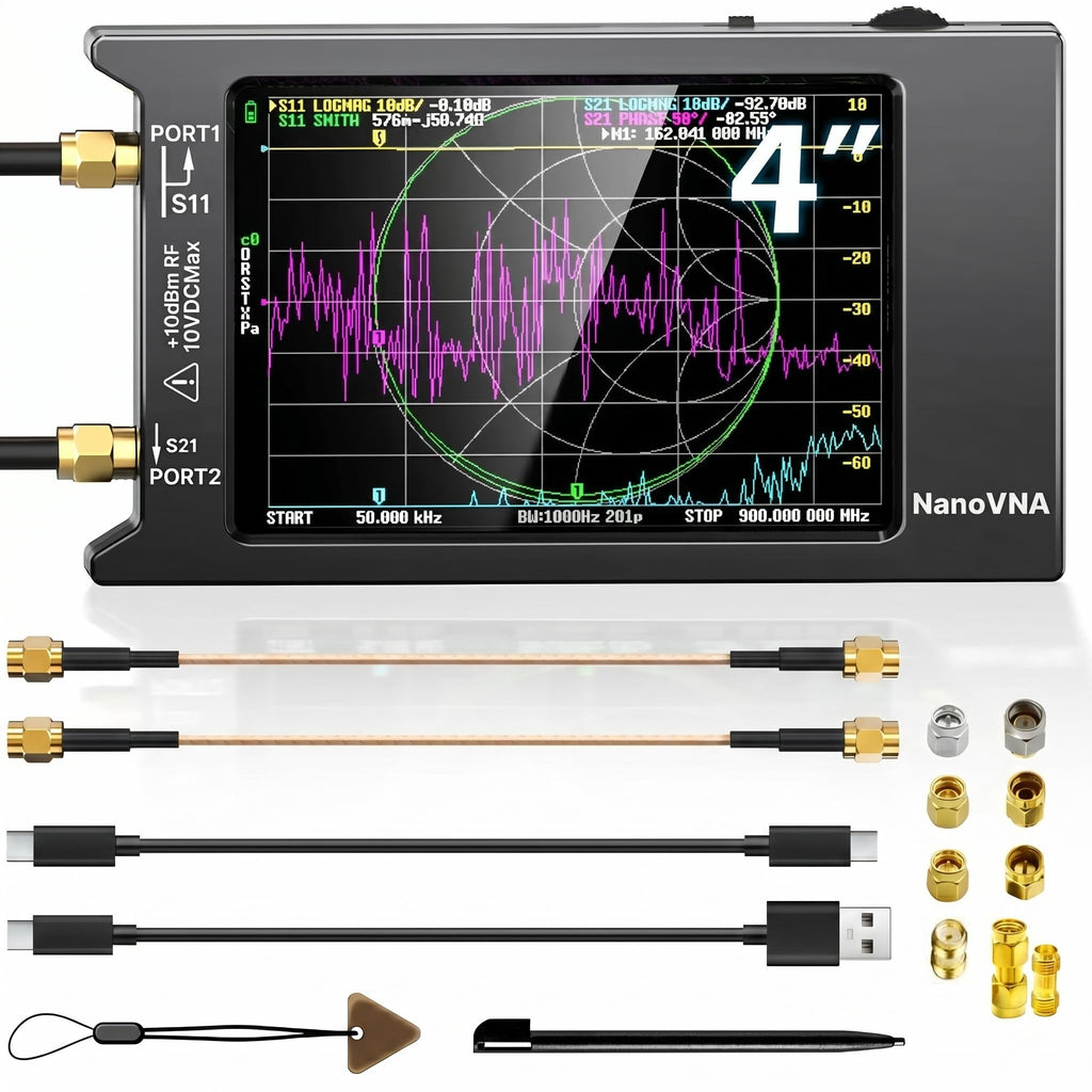 SV4401A NanoVNA Vector Network Analyzer 7" IPS Touchscreen 50kHz-4.4GHz