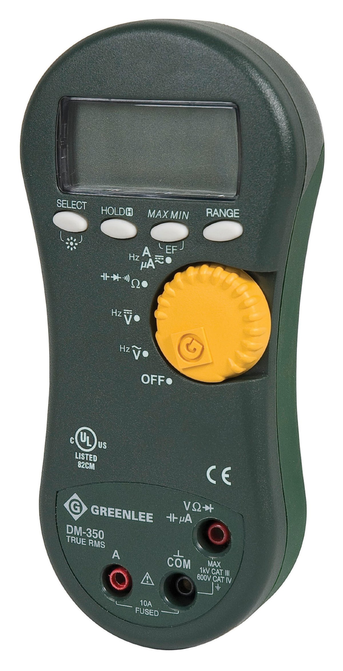 Greenlee DM-350-C TRMS Digital Multimeter, 1000-Volt 10A RMS BL, Includes Certificate of Calibration