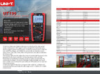 UNI-T Uni-Trend Multimeter clamp Meter UT196 Professional Digital Multimeter 1700V DC Voltage Tester True RMS Capacimeter Resistance Frequency Meter- Solar Pro