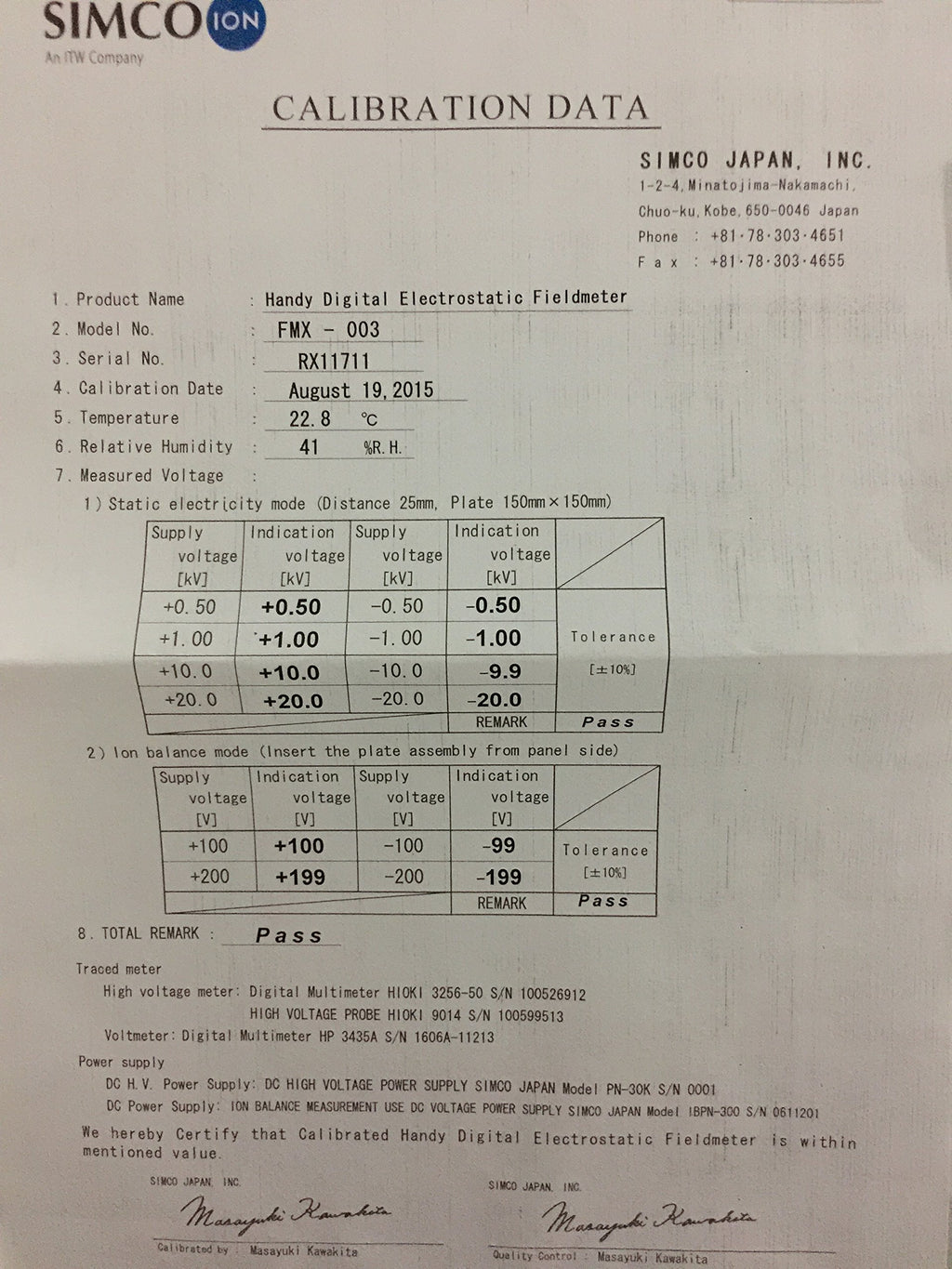 FMX-003 Hand-held Electrostatic Field meter SIMCO electrostatic tester